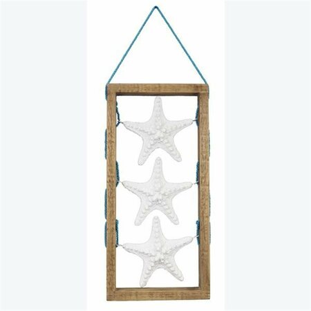 YOUNGS Wood Framed Starfish Tabletop & Wall Decor 62240